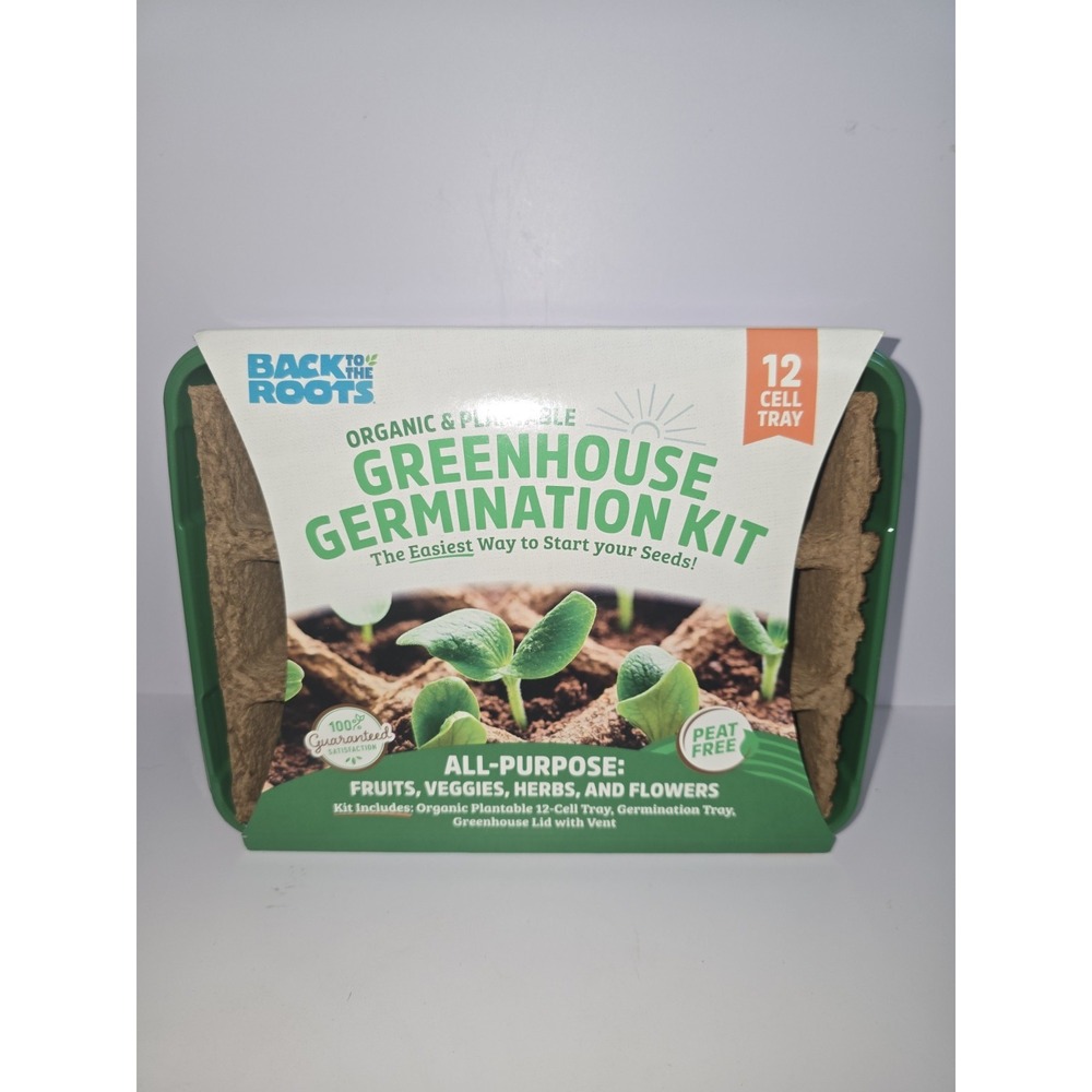 NEW Back To The Roots Greenhouse Germination Kit 12-Cell Tray & Lid